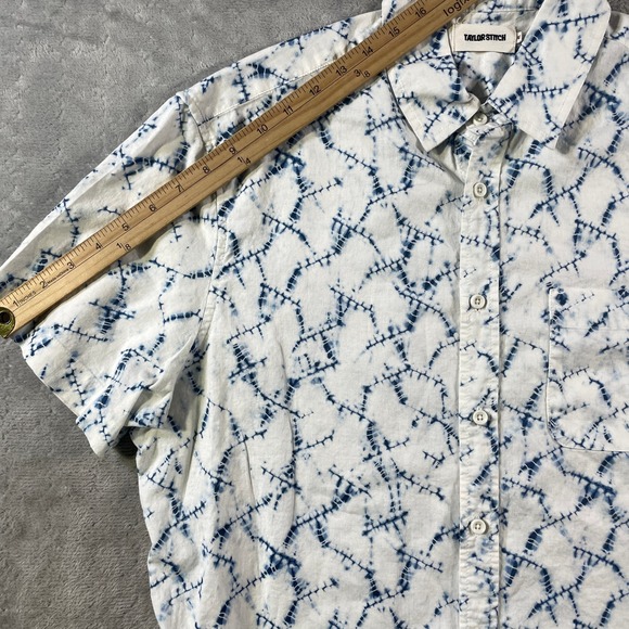 Taylor Stitch Dailola Shirt Mens 42 Large The Davis Linen Blend Luxury Preppy - Picture 7 of 11
